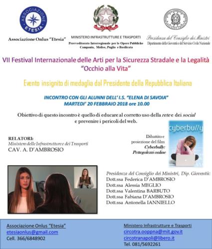 Occhio alla vita - Rete, Social e pericoli sul WEB (20-21/2/2018) 