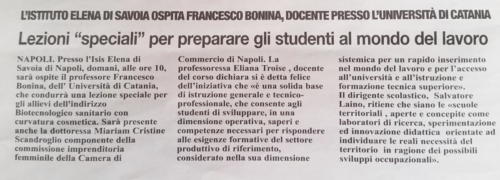 Articolo sull'evento de "Il Roma" del 26/03/2019