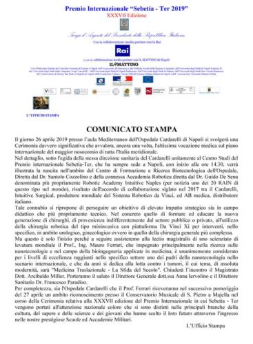 XXXVII Premio Internazionale Sebetia-Ter (27/4/2019)