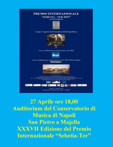 XXXVII Premio Internazionale Sebetia-Ter (27/4/2019)