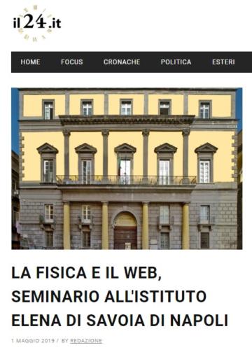 I Fisici e Internet: da ARPANET al GARR, dal WEB alla GRID (2/5/2019)