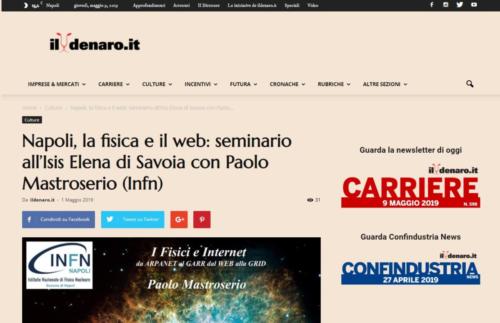 I Fisici e Internet: da ARPANET al GARR, dal WEB alla GRID (2/5/2019)