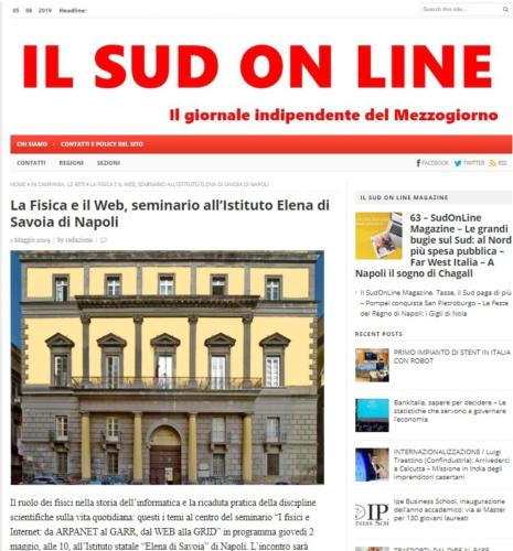 I Fisici e Internet: da ARPANET al GARR, dal WEB alla GRID (2/5/2019)
