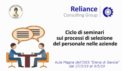 Seminari Reliance (27/3/2019-9/5/2019)