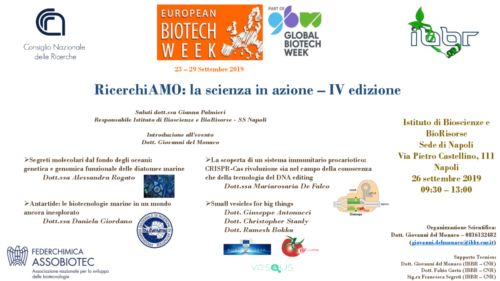 RicerchiAMO: la scienza in azione – IV edizione (26/9/2019)
