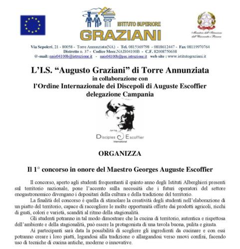 1° Concorso Gastronomico Auguste Escoffier (5/11/2019)