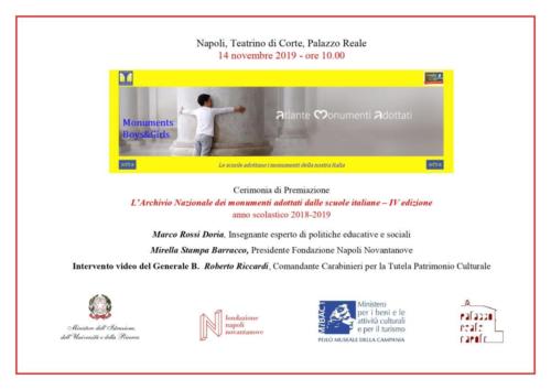 Premiazione "La scuola adotta un monumento" (14/11/2019)