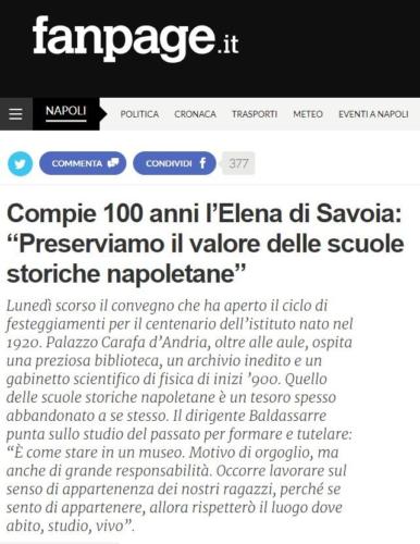 Convegno Centenario dell'Elena di Savoia (20/01/2020)