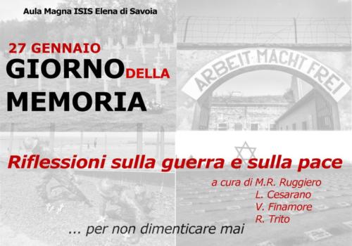 Giorno della Memoria – Riflessioni@ElenaDiSavoia (27/01/2020)