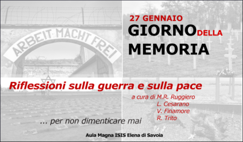 Giorno della Memoria – Riflessioni@ElenaDiSavoia (27/01/2020)