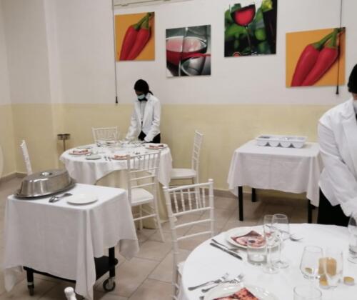 Finalmente nei Laboratori di Enogastronomia e Sala (5/2/21)