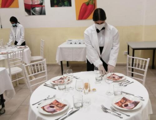 Finalmente nei Laboratori di Enogastronomia e Sala (5/2/21)