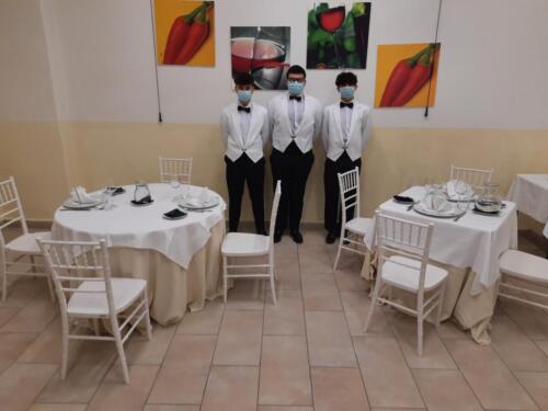 Risotto mantecato alle verdure in cestino di formaggio servito all’inglese(8/2/21)