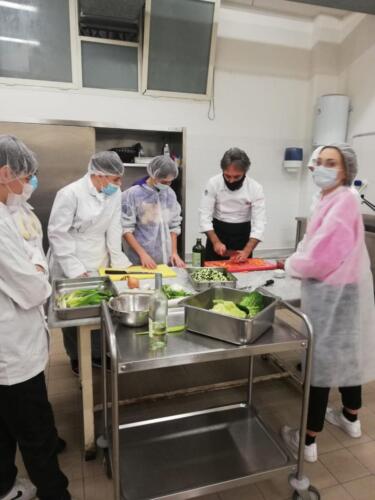 Tortino di riso con verdure bardato con porro stufato (11/2/21)
