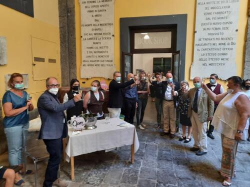 Sigla del Protocollo d’Intesa per la gestione del bar del Pio Monte della Misericordia (5/7/2021)