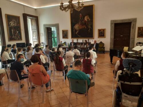 Sigla del Protocollo d’Intesa per la gestione del bar del Pio Monte della Misericordia (5/7/2021)