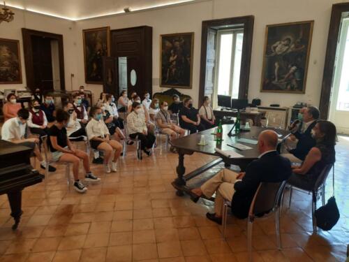 Sigla del Protocollo d’Intesa per la gestione del bar del Pio Monte della Misericordia (5/7/2021)