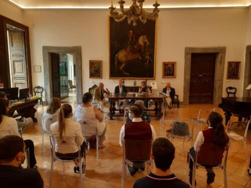 Sigla del Protocollo d’Intesa per la gestione del bar del Pio Monte della Misericordia (5/7/2021)