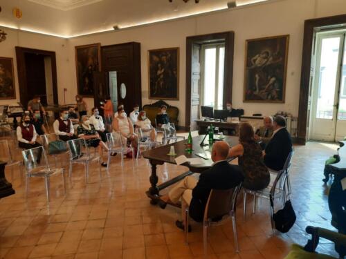 Sigla del Protocollo d’Intesa per la gestione del bar del Pio Monte della Misericordia (5/7/2021)